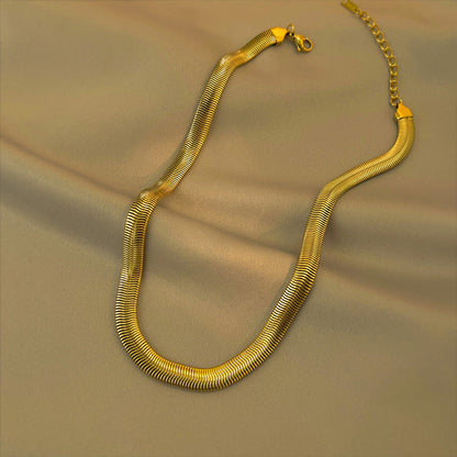 Titanium Steel Widened And Thickened Soft Snake Chain Necklace