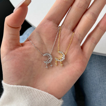 Necklace Moon Hollow Design XINGX Tassel Love Heart