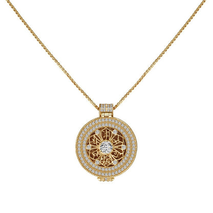 Heavy Industry Ancient Chinese Compass Necklace