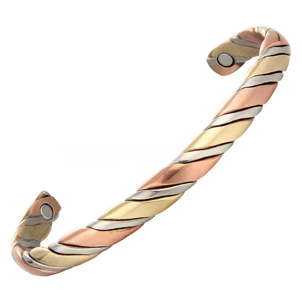 Red Copper Three-Color Twisted Wire Bracelet