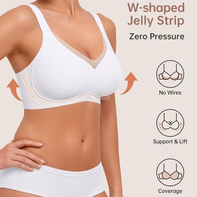 Cross-mesh Lingerie Womens Jelly-striped Bra Womens