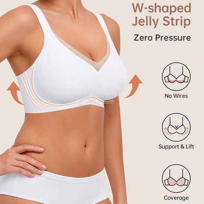 Cross-mesh Lingerie Womens Jelly-striped Bra Womens